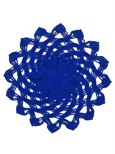 Royal Blue Spiral Crochet Thalposh